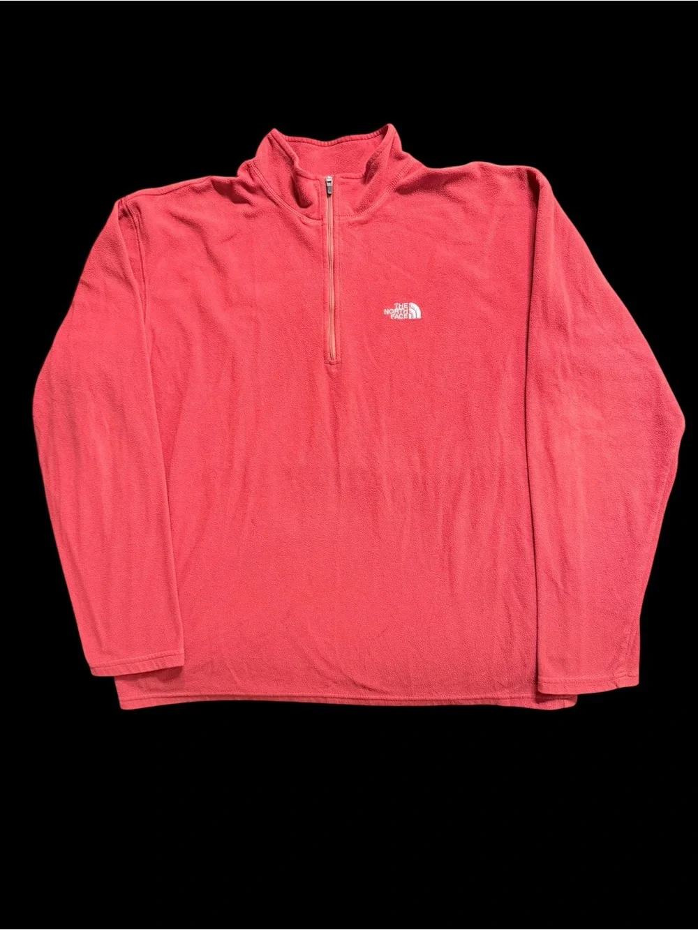 The North Face TKA 100 Fleece Quarter Zip Pullover Mens Medium Orange